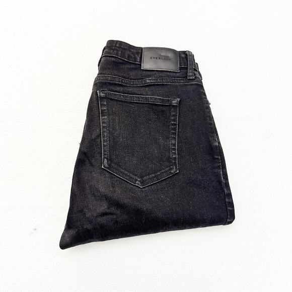 Everlane The Curvy High-Rise Skinny Jean Black Denim Size 29 Crop - Picture 1 of 9